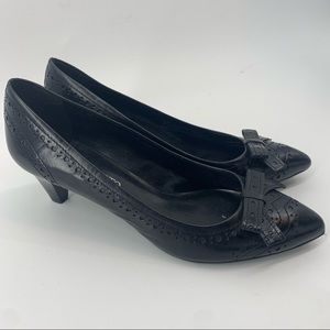 FRANCO SARTO Women’s Size 9.5 Black Pointy Bow Pumps